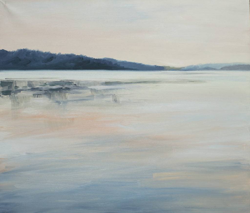 Jezioro Grabowskie - Jacek Malinowski (2014), obraz olejny na płótnie