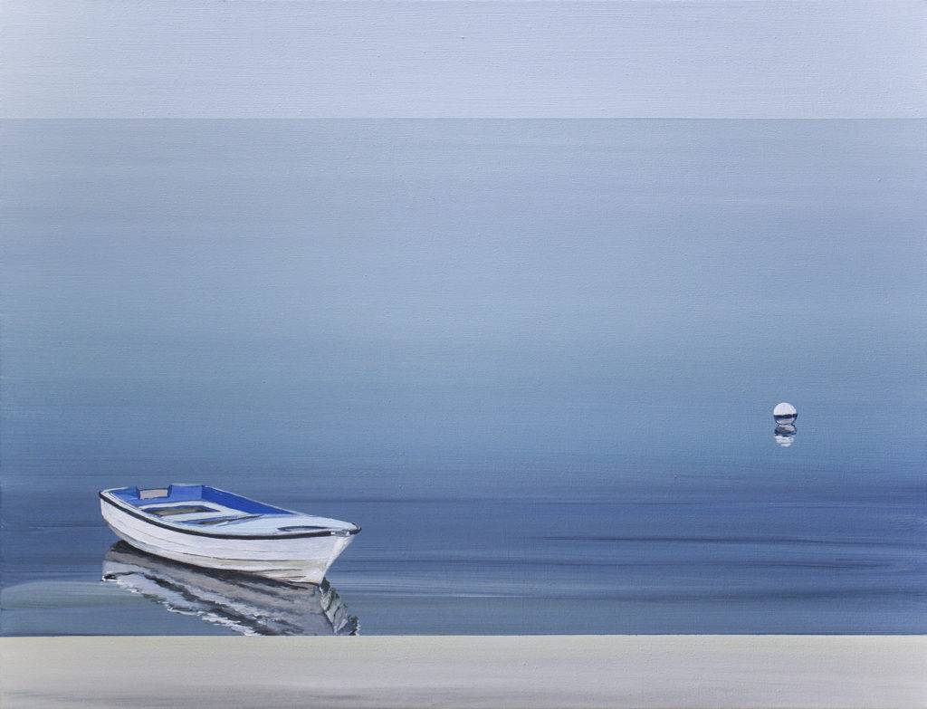 Łódka - Tomasz Kołodziejczyk (2016), obraz akrylowy na płótnie