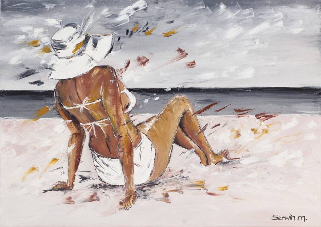 Plaża - Magdalena Serwin (2015), obraz olejny na płótnie