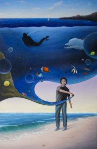Świat podwodnych marzeń - Paulina Grabowska (Paula Arro) (2016), obraz olejny na płótnie
