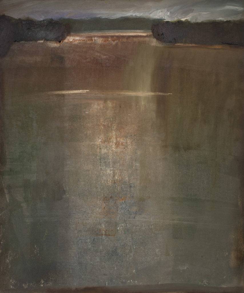 Jezioro - Piotr Trusik (2016), obraz olejny na płótnie