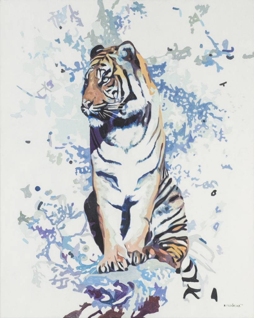 Tygrys III - Katarzyna Misiórska (2016), obraz olejny na płótnie