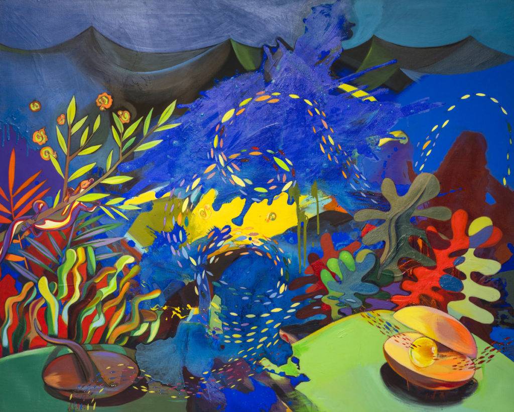 Burza morska - Michalina Czurakowska (2014), obraz akrylowy na płótnie