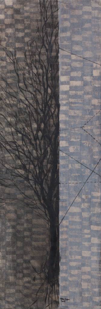 Projekt: drzewo - Izabela Wolska (2016), obraz olejny na płótnie
