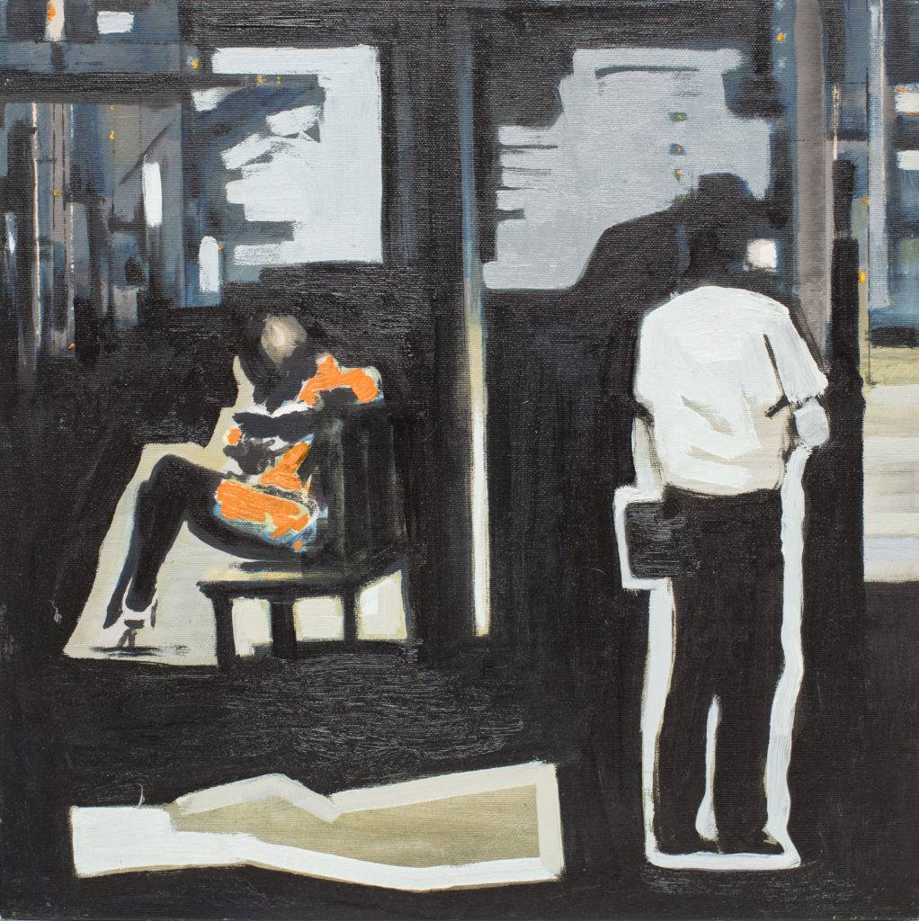 peron ii - Krzysztof Musiał (2016), obraz olejno-akrylowy na płótnie