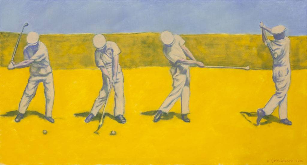 golf - Grzegorz Śmigielski (2016), obraz olejny na płótnie