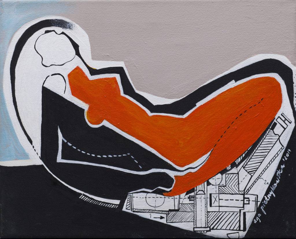 Mechaniczna pomarańcza - Aga Pietrzykowska (2014), obraz akrylowy na płótnie