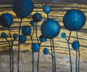 Łąka azzurro - Marta Konieczny (2013), obraz olejny na płótnie