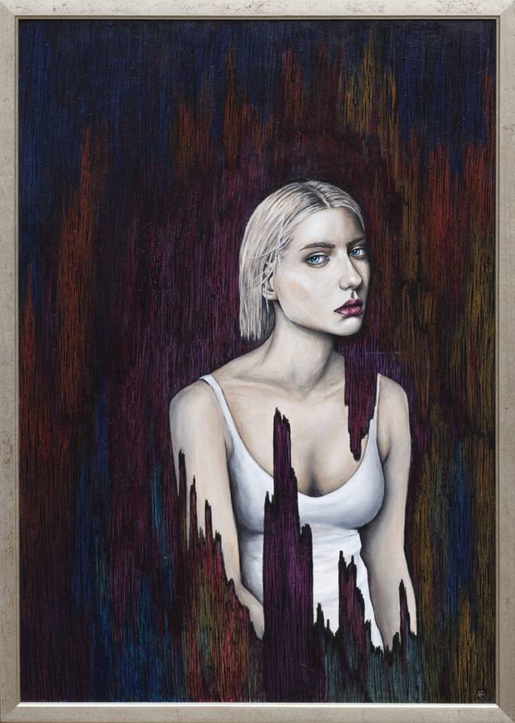 Między nocą a dniem I - Aneta Biel (2016), obraz akrylowy na płótnie