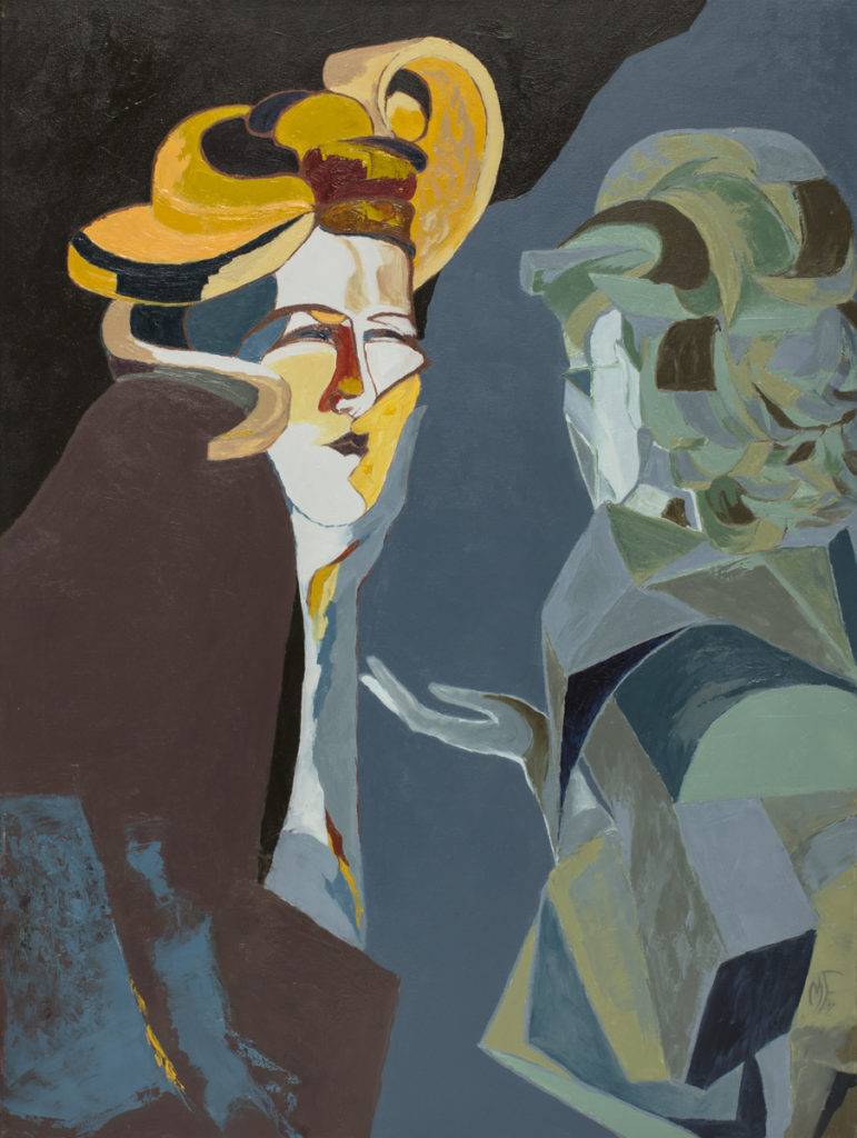 Dwie kobiety - Małgorzata Fenrych (2017), obraz olejny na płótnie