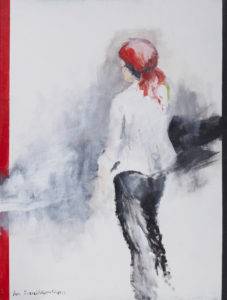Stojąca - Anna Kuzawińska-Sikora (2016), obraz akrylowy na płótnie