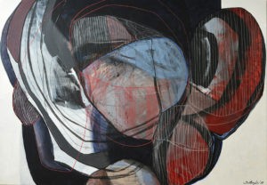 Abstract body I - Iwona Lenik (2017), obraz akrylowy na płótnie