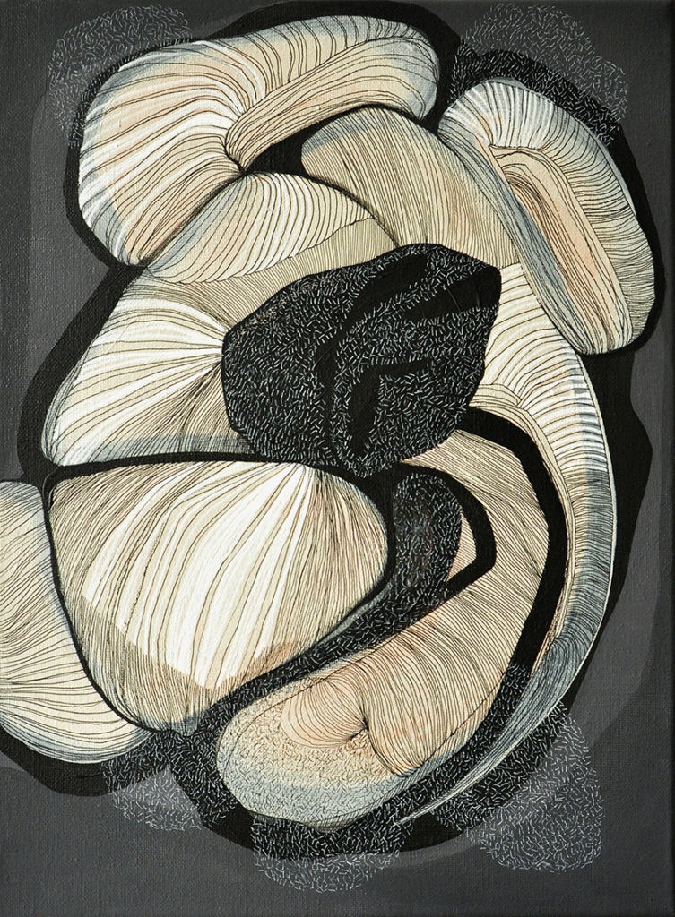 Abstract body detail II - Iwona Lenik (2018), obraz akrylowy na płótnie