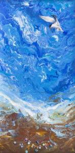Niebieskie lato - Patrycja Kruszyńska-Mikulska (2017), obraz akrylowy na płótnie