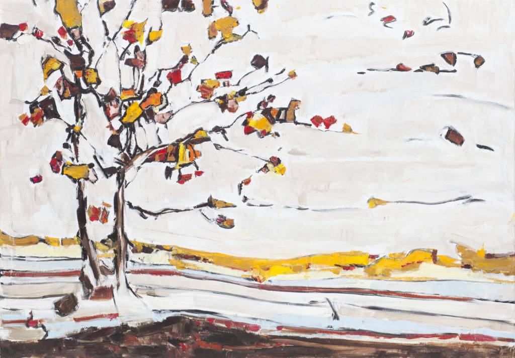Drzewa - Anna Olińska (2018), obraz olejny na płótnie