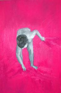 Chłopiec różowy - Marlena Majchrzak (2010), obraz olejny na płótnie