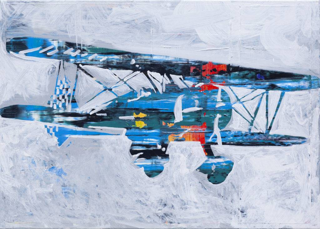 Samolot - Bartek Pszon (2018), obraz olejny na płótnie