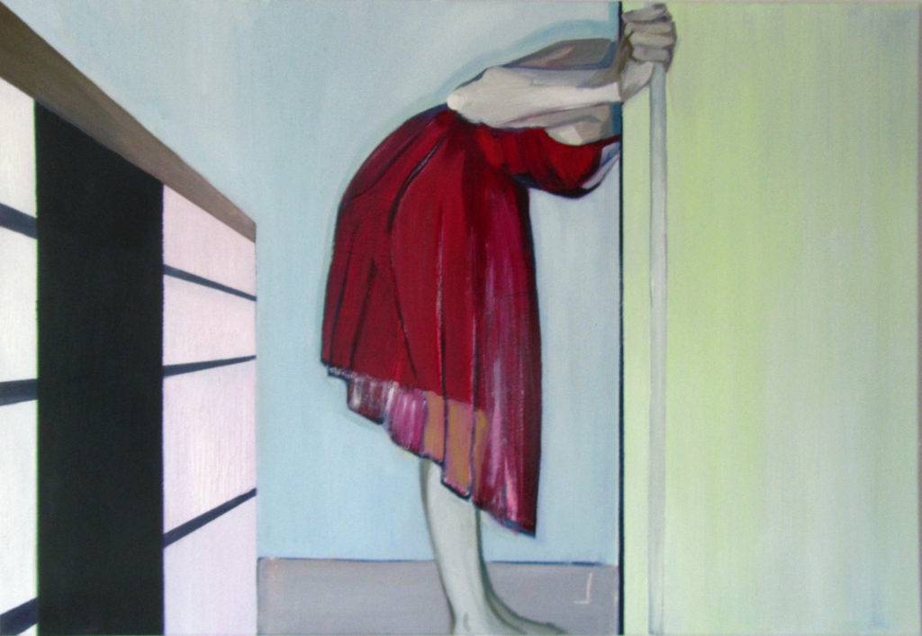 Bez głowy – głód - Hanna Zwierzchowska (2017), obraz olejny na płótnie