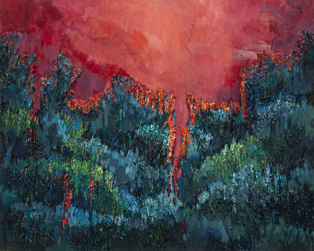 red - Olena Horhol (2018), obraz olejny na płótnie