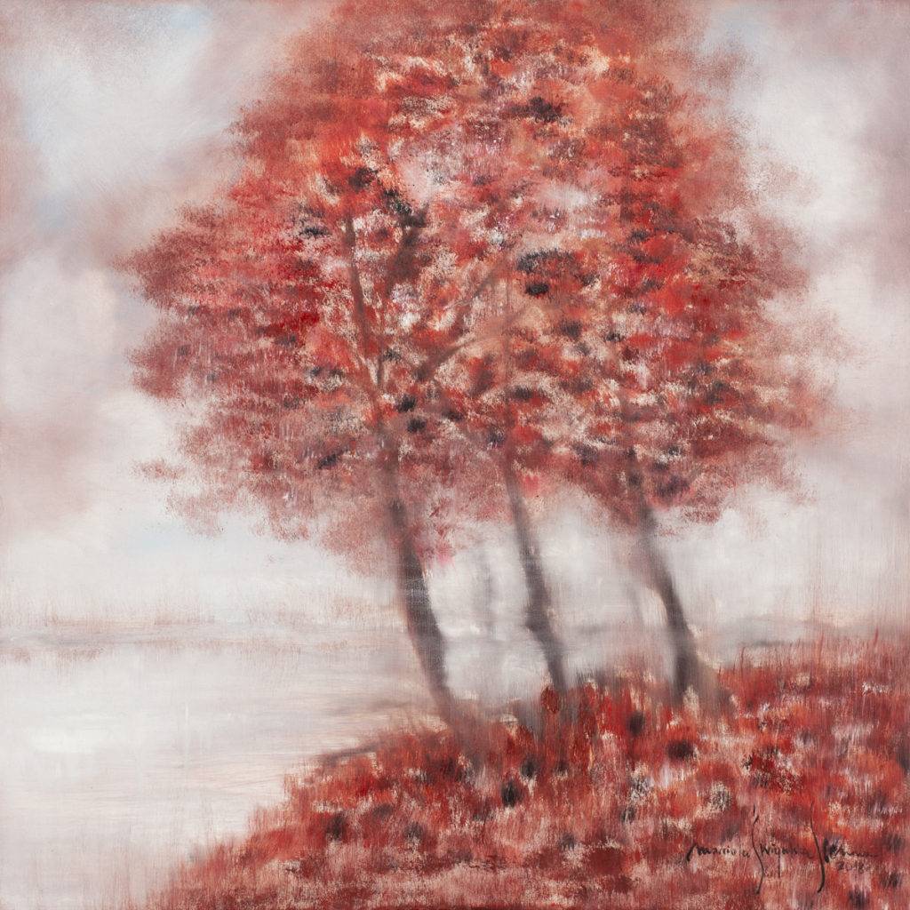 Czerwone zauroczenie - Mariola Świgulska (2018), obraz olejny na płótnie