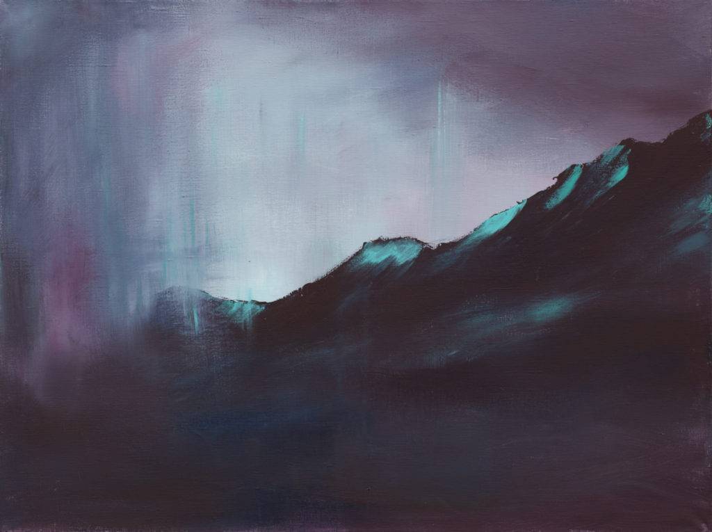 Mint fog - Yuliya Stratovich (2018), obraz akrylowy na płótnie