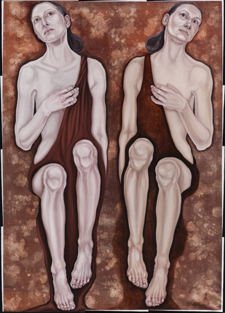 (On)a/S(he) - Dorota Kuźnik (2018), obraz olejny na płótnie