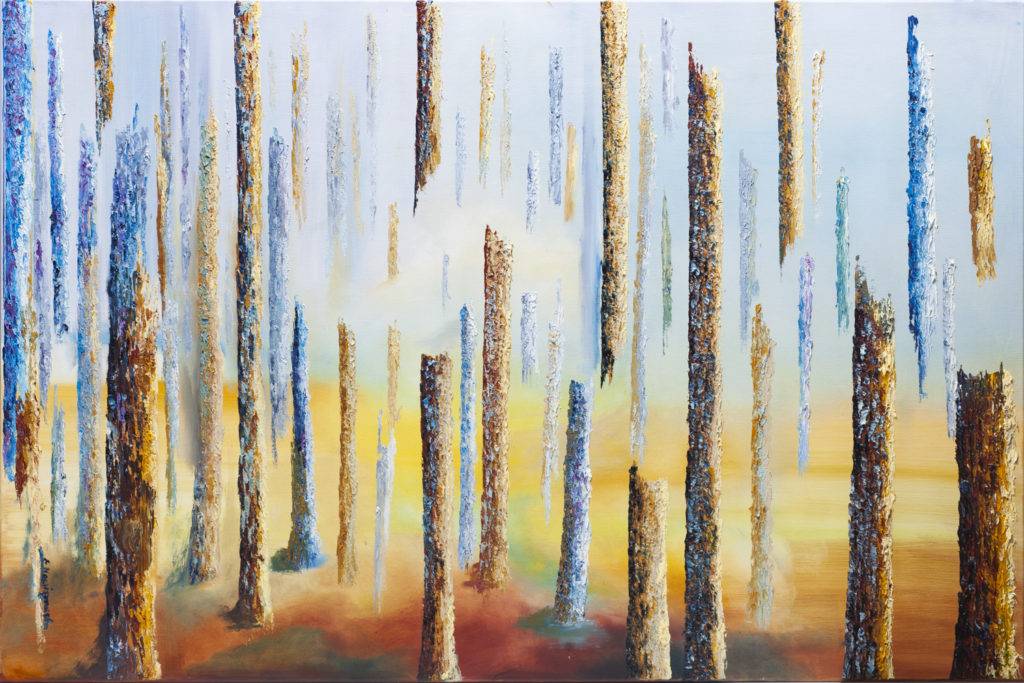 Zapomniany las - Ewa Nowiszewska (2018), obraz olejny na płótnie
