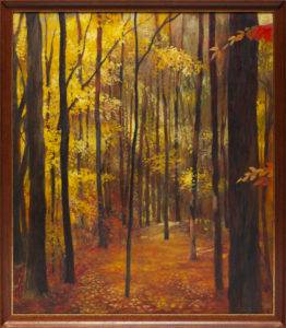 Jesienny las - Anna Andruchowicz (2018), obraz olejny na płótnie