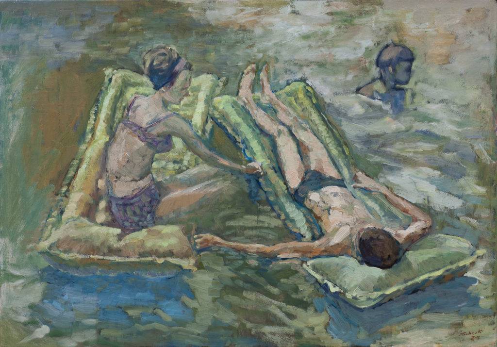 wypoczynek - Piotr Pachecki (2018), obraz olejny na płótnie