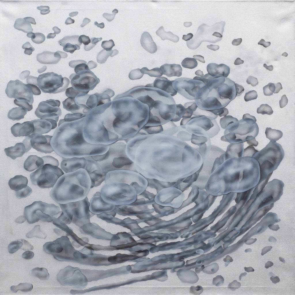 Golgi Apparatus - Hanna Rozpara (2018), obraz akrylowy na płótnie