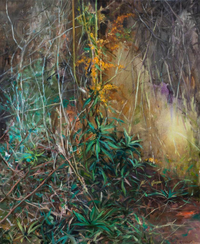 Sekrety roślin - Jagoda Kaczmarczyk-Hudzik (2019), obraz olejny na płótnie