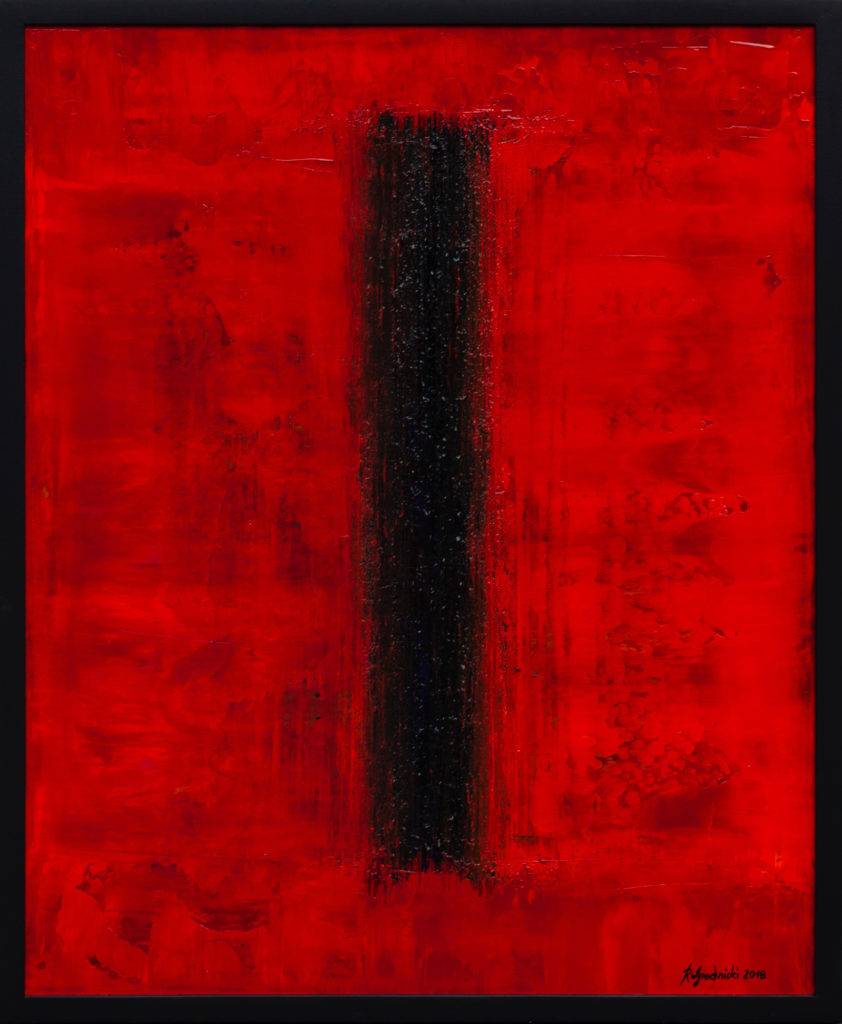 Efekt ognia - Ryszard Grodnicki (2018), obraz akrylowy na płótnie