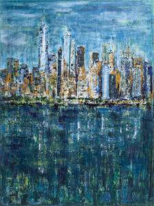 Manhattan - Henryka Wojciechowska (2019), obraz akrylowy na płótnie