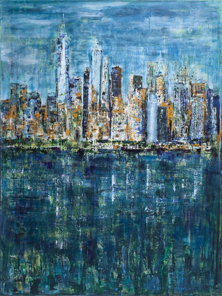 Manhattan - Henryka Wojciechowska (2019), obraz akrylowy na płótnie