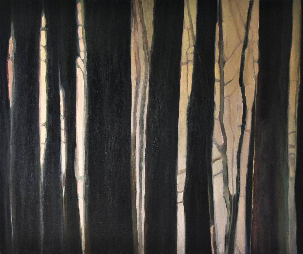 Matemblewo las 3 - Arkadiusz Rafflewski (2014), obraz olejny na płótnie