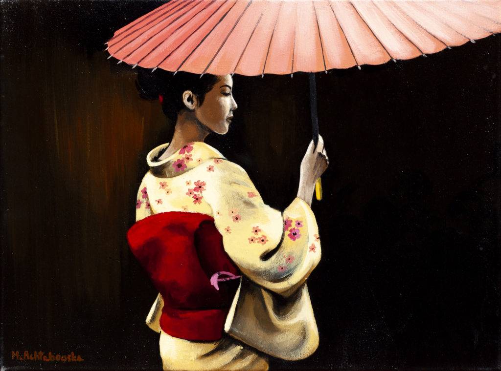 Umbrella - Marta Achtabowska (2019), obraz akrylowy na płótnie