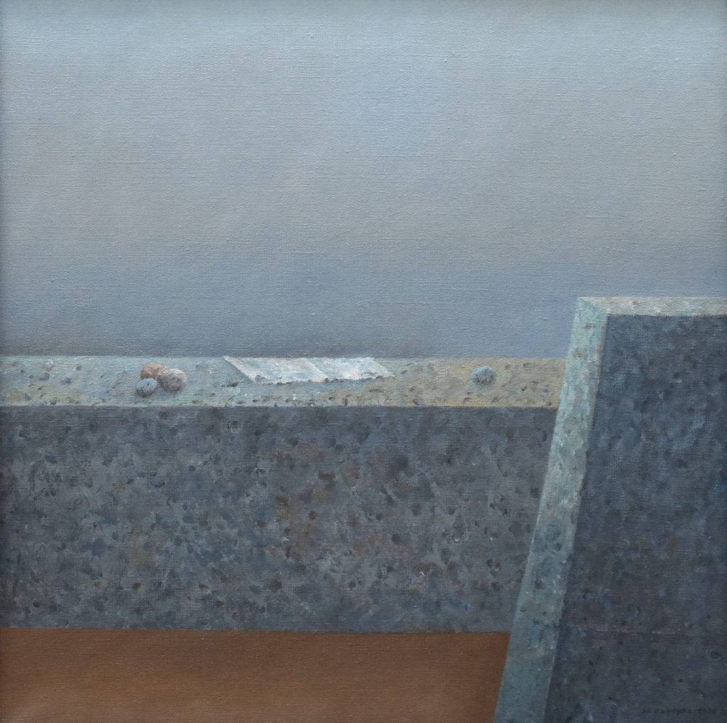 Biała draperia - Stanisław Kortyka (2014), obraz olejny na płótnie