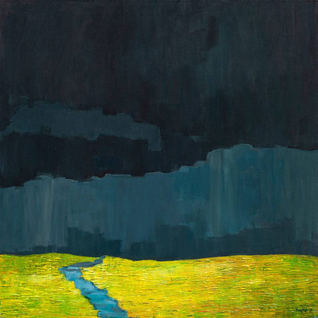 Rain and sun - Olena Horhol (2017), obraz akrylowy na płótnie