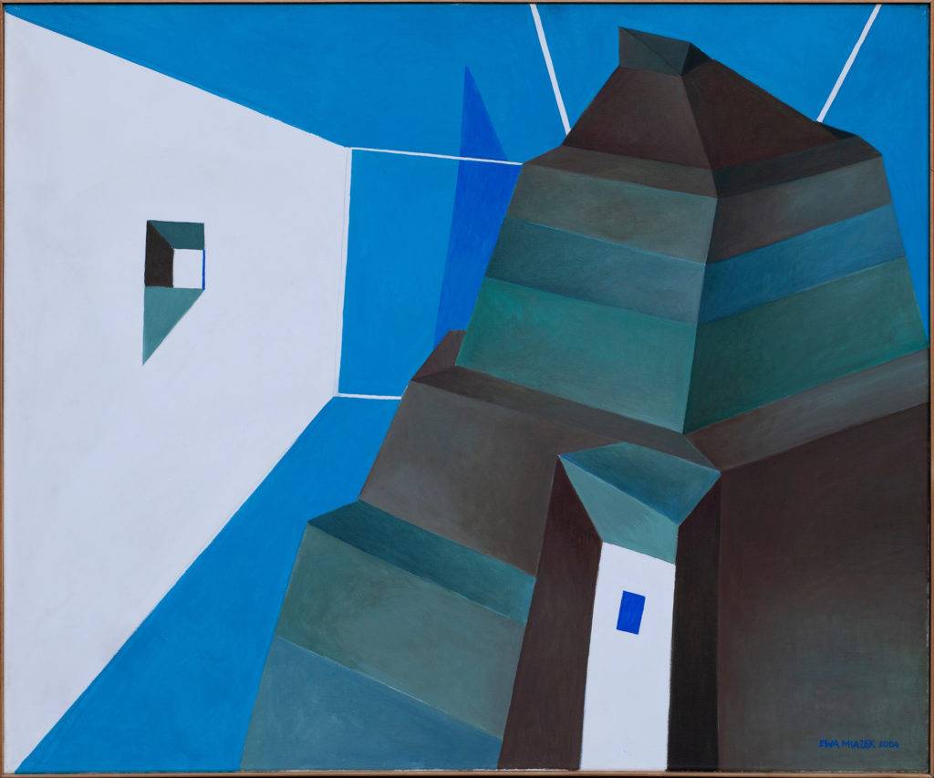 The structure in blue inside - Ewa Miazek (2004), obraz olejny na płótnie