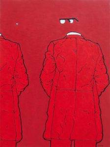 Czerwony 22 - Marcin Lenczowski (2019), obraz akrylowy na płótnie