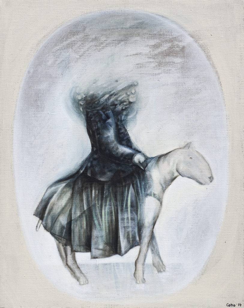 Legion z cyklu Moja skóra - Magdalena Cybulska (2014), obraz olejno-akrylowy na płótnie