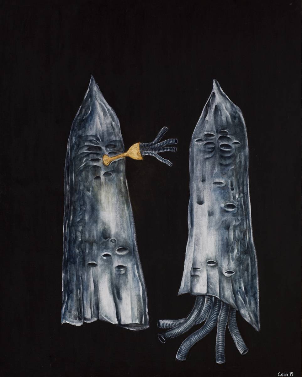 Bez tytułu - Magdalena Cybulska (2019), obraz olejno-akrylowy na płótnie