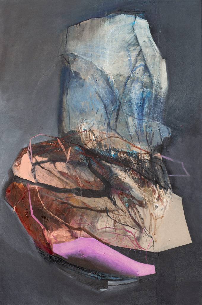 Odłamki 2 - Agata Czeremuszkin-Chrut (2019), obraz akrylowo-olejny na płótnie