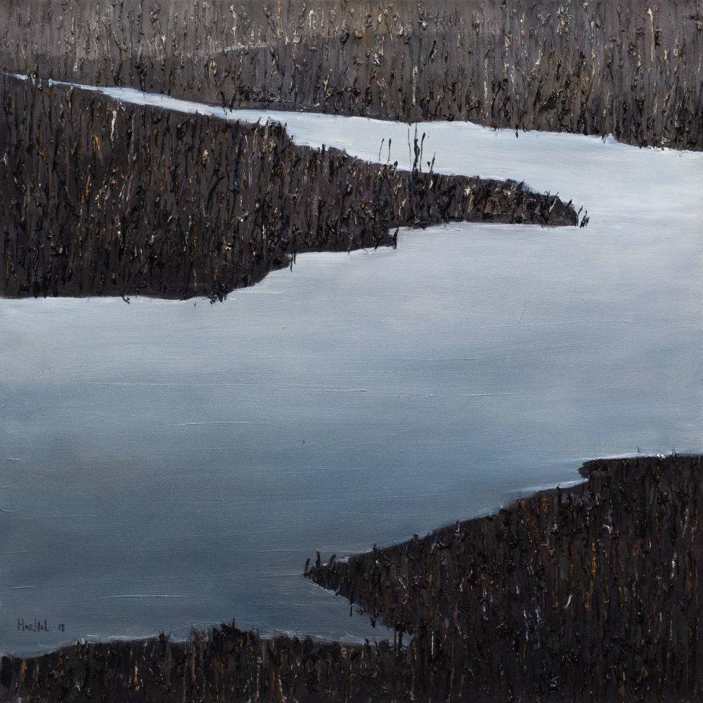 Rzeka - Olena Horhol (2018), obraz olejny na płótnie