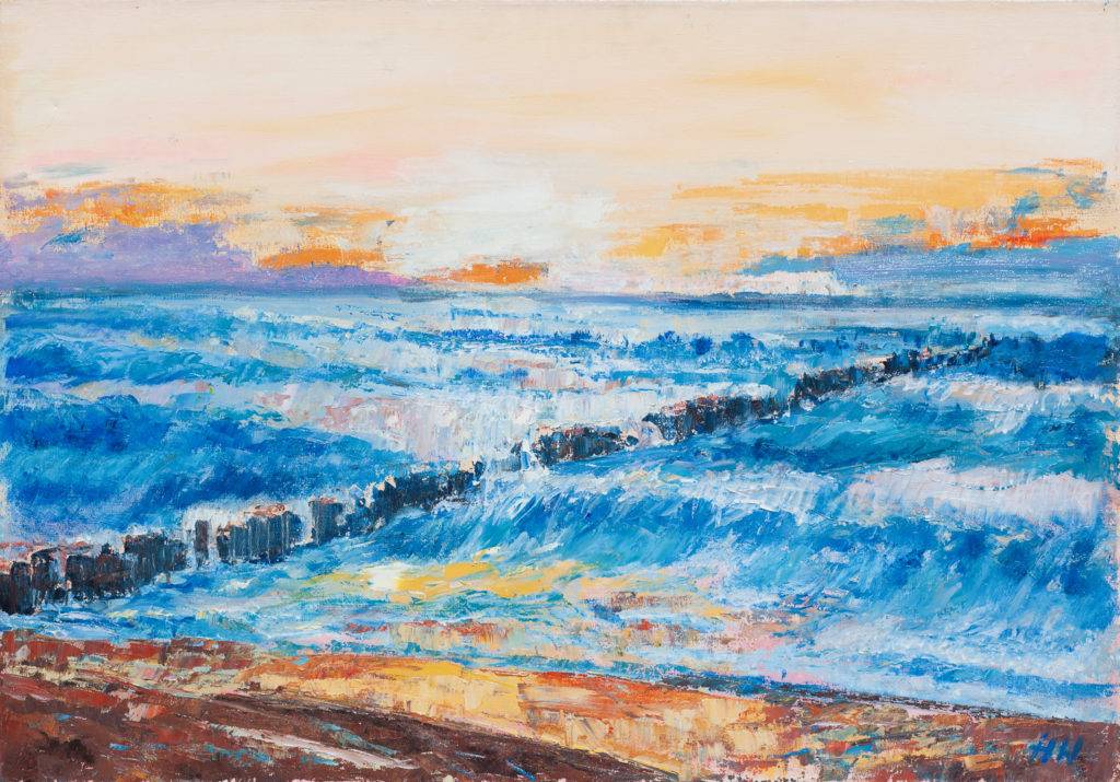 Morze - Henryka Wojciechowska (2015), obraz olejny na płótnie