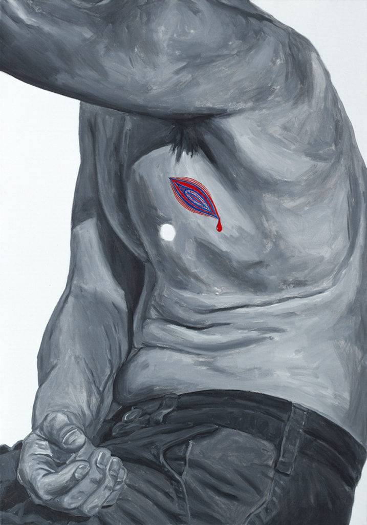 Wound - Sebastian Ślęczka (2016), obraz akrylowo-olejny na płótnie