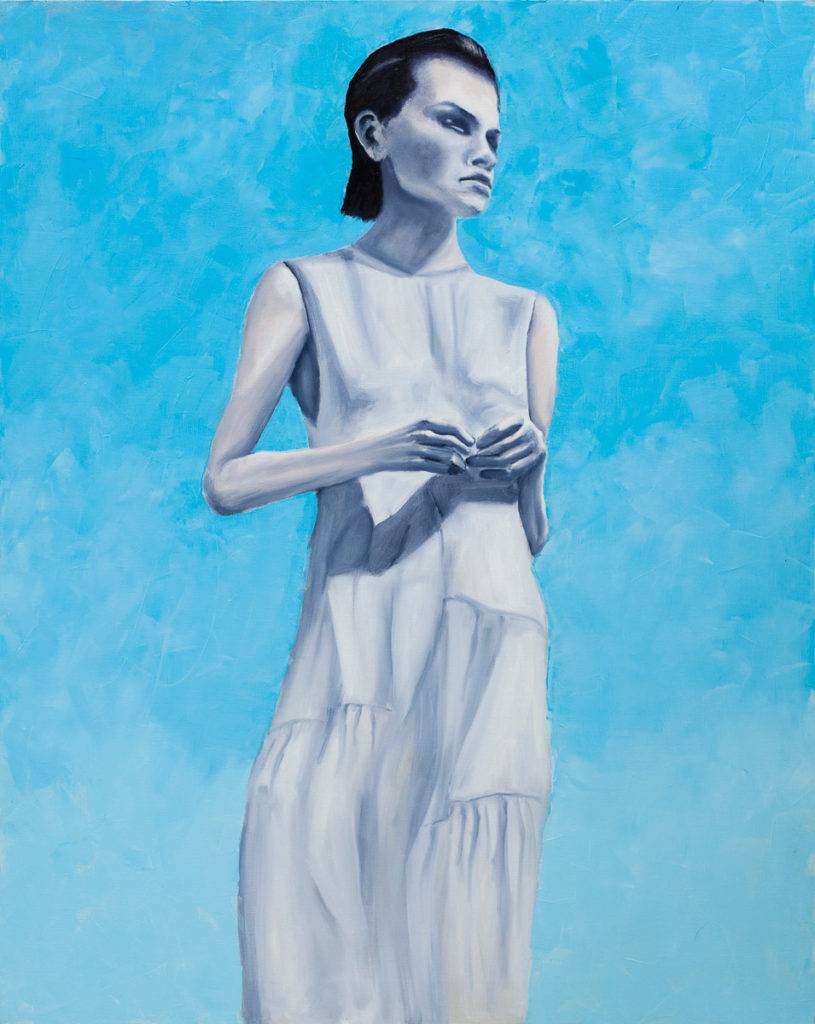 Wielki błękit - Jacek Sikora (2019), obraz olejny na płótnie