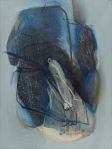 Otoczaki 6 - Agata Czeremuszkin-Chrut (2019), niebieska ekspresyjna abstrakcja