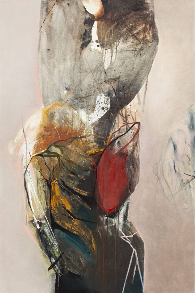 Odłamki 3 - Agata Czeremuszkin-Chrut (2019), obraz akrylowo-olejny na płótnie