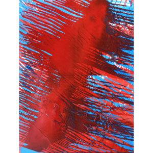 red-blue - Robert Jaworski (2019), obraz akrylowo-olejny na płótnie